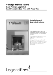 Legendfires Vantage Manual Turbo Installation And User Instructions Manual