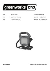 GreenWorks Pro WL60A00 Operator's Manual