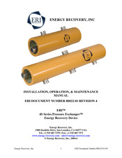 Energy Recovery Pressure Exchanger 4S Series Installation, Operation & Maintenance Manual