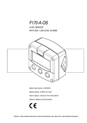 Fluidwell F170-A-OS Manual