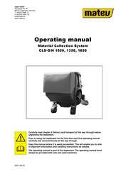 matev CLS-G/H 1650 Operating Manual