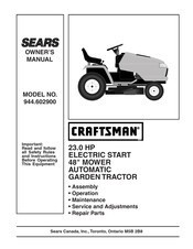 Sears CRAFTSMAN 944.602900 Owner's Manual