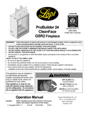 Lopi ProBuilder 24 CleanFace GSR2 Manual