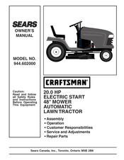 Sears CRAFTSMAN 944.602000 Owner's Manual