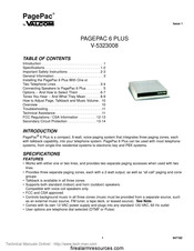 Valcom PagePac 6 Plus Manual