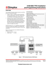Simplex 4100-6062 Installation And Programming Instructions