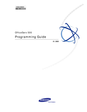 Samsung OFFICESERV 500 Series Programming Manual