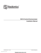 Radionics D2212 Installation Manual