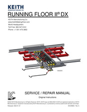 Keith RUNNING FLOOR II DX Service & Repair Manual