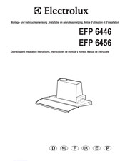 Electrolux EFP 6456 Installation And Operating Instructions Manual