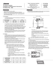 Morse M Series Installation And Maintenance Instructions