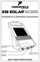 Forcefield S16 Installation & Operation Instructions