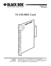 Black Box T1 CSU/DSU Instruction Manual