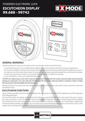 Mottura Xmode 99742 Manual