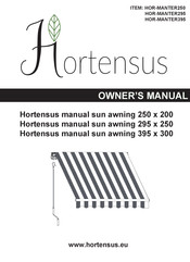 Hortensus HOR-MANTER295 Owner's Manual