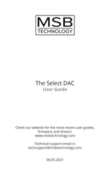 MSB Technology The Select DAC User Manual
