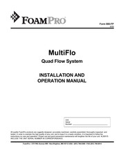 FoamPRO MultiFlo Installation And Operation Manual