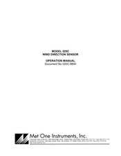 Met One Instruments 020C Operation Manual