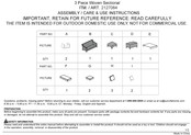 Sunvilla 2127084 Assembly / Care & Use Instructions