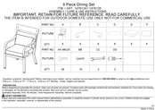 SUNVILLA 1476135 Assembly / Care & Use Instructions