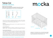 Mocka Tahoe Cot Assembly Instructions