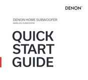 Denon HOME SUBWOOFER Quick Start Manual