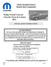Mopar XBM Installation Instructions Manual