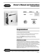 L.B. White 346JX Owner's Manual And Instructions