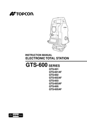 Topcon GTS-600 Series Instruction Manual