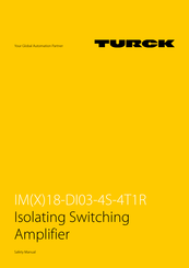 turck IM18-DI03-4S-4T1R-SPR/24VDC/CC Safety Manual