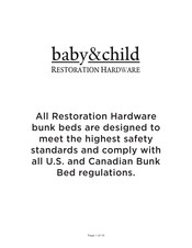 Baby&Child Cabin Twin Loft Bed 355-81 Assembly Instructions Manual