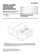 American Standard WK-IOM-2 Installation Operation & Maintenance