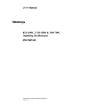 Tektronix TDS 600B Manual