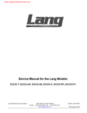 Lang ECCO-T Service Manual