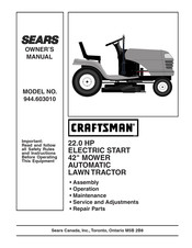 Sears CRAFTSMAN 944.603010 Owner's Manual