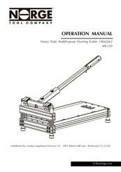 Norge 10042662 Operation Manual