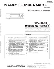 Sharp VC-H992U Service Manual