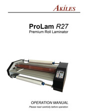 Akiles ProLam R27 Operation Manual