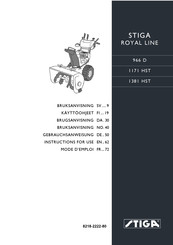 Stiga Royal 966 D Instructions For Use Manual