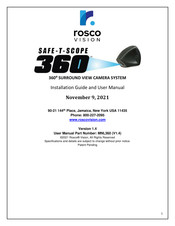 Rosco Vision SAFE-T-SCOPE 360 Installation Manual And User's Manual