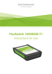 Star Cooperation FlexSwitch 1000BASE-T1 Instructions For Use Manual