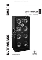 Behringer ULTRABASS BA810 User Manual