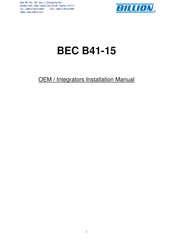 Billion BEC B41-15 Installation Manual