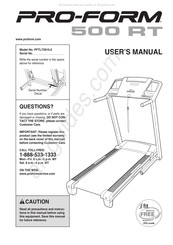 Pro-Form 500 RT User Manual