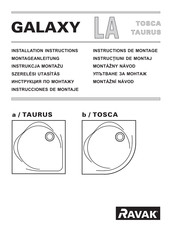 RAVAK GALAXY LA TOSCA Installation Instructions Manual