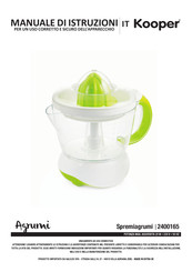 Kooper Agrumi 2400165 User Instructions