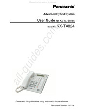 Panasonic KX-T77 Series User Manual