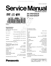 Panasonic SB-WVK91 Service Manual