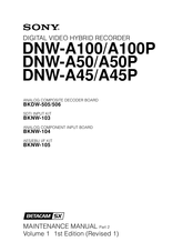 Sony DNW-A100P Maintenance Manual