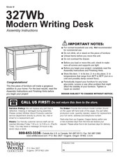 Whittier Wood Furniture 327Wb Assembly Instructions Manual